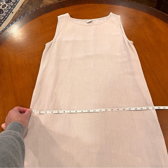 Eileen Fisher Women’s Linen Blend Tank Dress Grey/White Houndstooth Size Small - Picture 12 of 16
